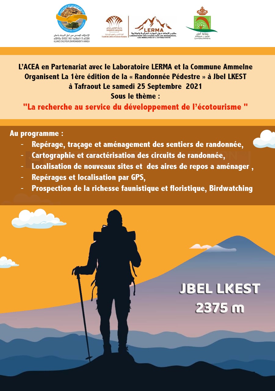 La 1ère édition de la « Randonnée Pédestre » à Jbel LKEST à Tafraout Le samedi 25 Septembre 2021
