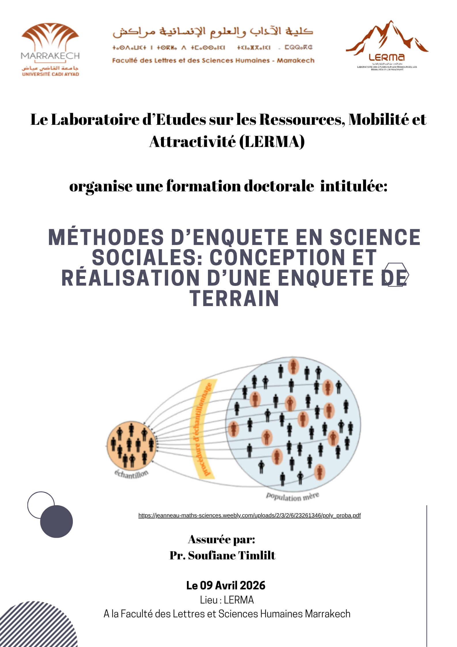 LERMA: Formation enquête de terrain
