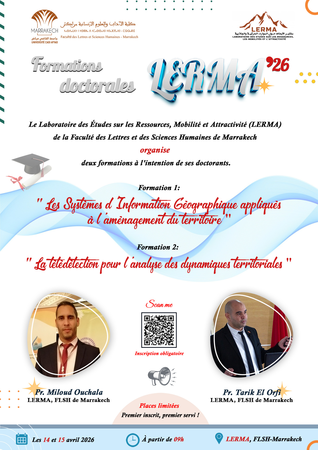 Lerma: 2 formations doctorales sur les SIG et la Télédétection